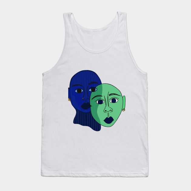 Double Trouble Tank Top by MKnowltonArt